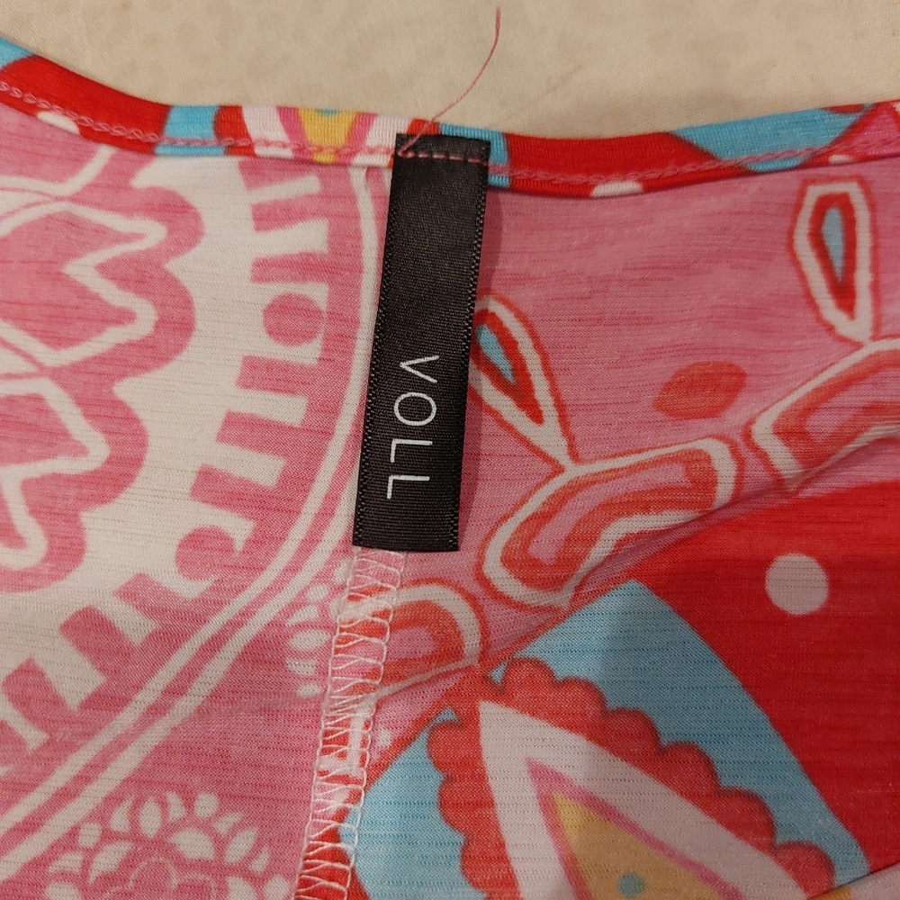 Colorful Pink Patterned Dress - Picture 4 of 4